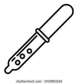 Nanotechnology pipette icon. Outline nanotechnology pipette vector icon for web design isolated on white background