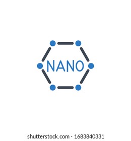 Nanotechnology related vector glyph icon. Isolated on white background. Vector illustration.