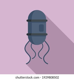 Nanotechnology scientist icon. Flat illustration of nanotechnology scientist vector icon for web design