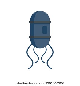 Nanotechnology scientist icon. Flat illustration of nanotechnology scientist vector icon isolated on white background