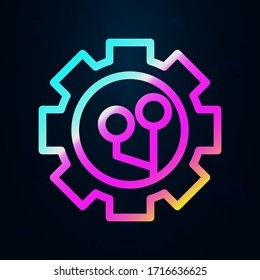 Nanotecnología, atornillar icono nolan. Línea delgada simple, contorno vector de bioingeniería iconos para ui y ux, sitio web o aplicación móvil