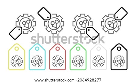 Nanotechnology, screw vector icon in tag set illustration for ui and ux, website or mobile application