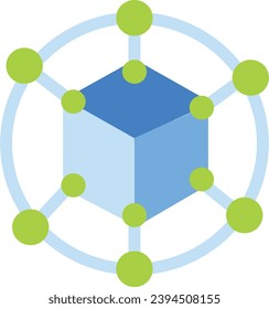 Nanotechnology single vector line icon