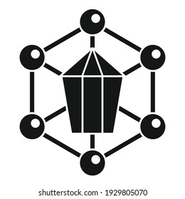 Nanotechnology structure icon. Simple illustration of nanotechnology structure vector icon for web design isolated on white background