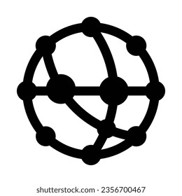 Nanotechnology Vector Glyph Icon For Personal And Commercial Use.
