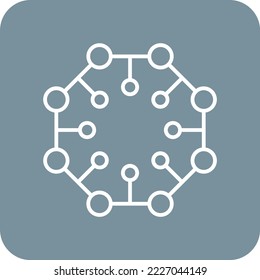 Nanotechnologie, Vektorsymbol. Kann für Druck-, Mobil- und Web-Anwendungen verwendet werden.