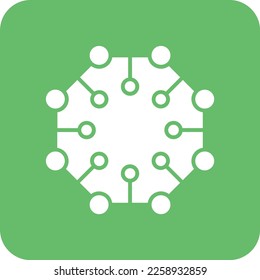 Nanotechnology vector icon. Can be used for printing, mobile and web applications.