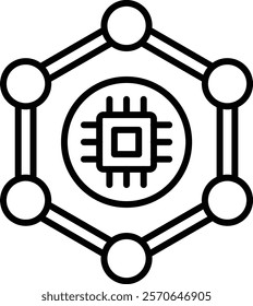 Nanotechnology vector icon. Can be used for printing, mobile and web applications.