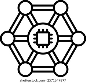 Nanotechnology vector icon. Can be used for printing, mobile and web applications.