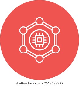 Nanotechnology vector icon. Can be used for printing, mobile and web applications.