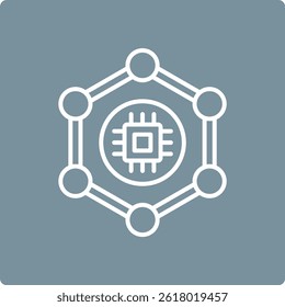 Vektorsymbol für Nanotechnologie. Kann für Druck-, Mobil- und Web-Anwendungen verwendet werden.