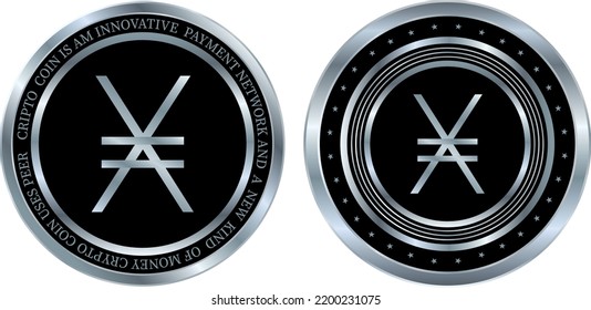 nano-xno vector illustrations. 3d illustration. vector coins.