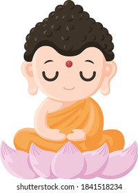 Nanshan Buddha Statue. Vector illustration