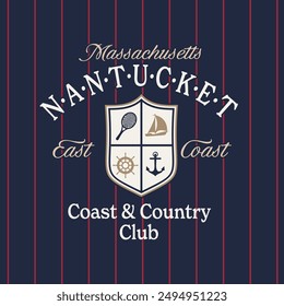 Nantucket Country Club Vector Graphic