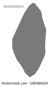 Nanumanga map of Tuvalu grey illustration shape