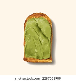 Nanyang Coffee Shop Spread Kaya on Charcoal Roast Hainan Loaf Realistic Illustration