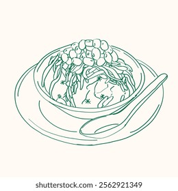 Nanyang Kopitiam Cendol with Red Beans Doodle.