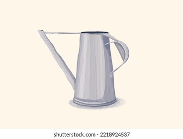 Nanyang Kopitiam Coffee Pitcher Flat Illustration