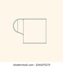 Nanyang Kopitiam Teh Tarik Steel Mug Minimalist Icon