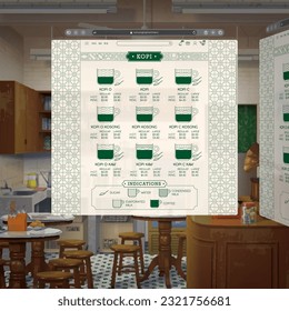 Nanyang Kopitiam Website Coffee Menu Design With Mixed Reality Concept