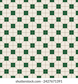 Nanyang Traditional Kopitiam Retro Floor Tiles Seamless Pattern