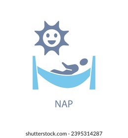 nap concept line icon. Simple element illustration. nap concept outline symbol design.