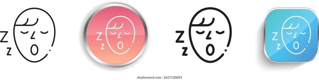 nap icon. Thin Linear, Regular and Button Style Design Isolated On White Background