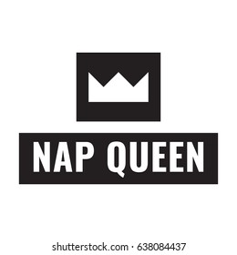 Nap queen. Vector illustration on white background.