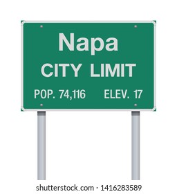 Napa City Limit road sign