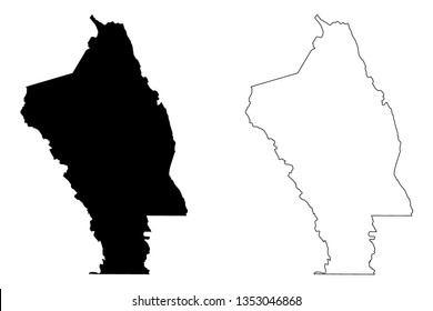 Napa County, California (Counties in California, United States of America,USA, U.S., US) map vector illustration, scribble sketch Napa map