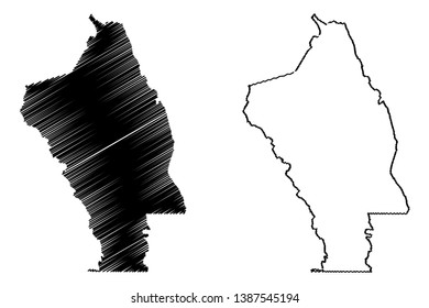Napa County, California (Counties in California, United States of America,USA, U.S., US) map vector illustration, scribble sketch Napa map