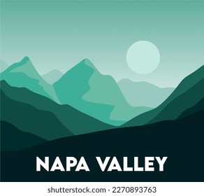 Napa valley with beautiful view 