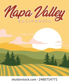 napa valley california con un hermoso cielo