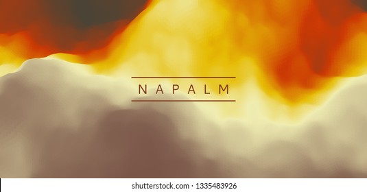 Napalm burns. Abstract background with dynamic effect. Trendy gradients. Can be used for advertising, marketing, presentation.