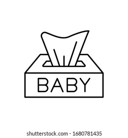 Napkin, baby icon. Simple line, outline vector elements of child for ui and ux, website or mobile application
