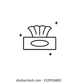napkin, box, vector, icon. Illustration isolated vector sign symbol