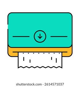 napkin dispenser line icon vector. napkin dispenser sign. isolated symbol illustration