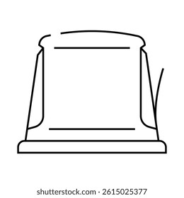 napkin dispenser line icon vector. napkin dispenser sign. isolated contour symbol black illustration