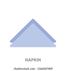 Napkin flat icon on white transparent background. You can be used napkin icon for several purposes.