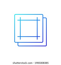 Napkin gradient linear vector icon. Soft wipes. Kitchen towels. Clean linen sheets. Textile products, household cloths. Thin line color symbols. Modern style pictogram. Vector isolated outline drawing
