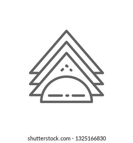 Napkin holder line icon.