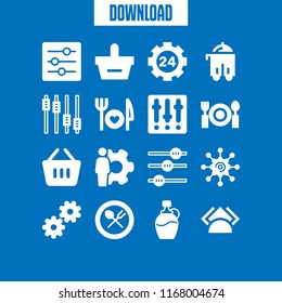 napkin icon. 16 napkin vector set. room service, syrup, settings and basket icons for web and design about napkin theme