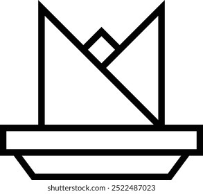 ícone do guardanapo. Design de estilo linear fino isolado em fundo branco