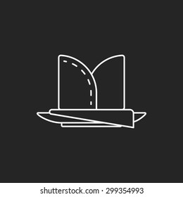napkin line icon