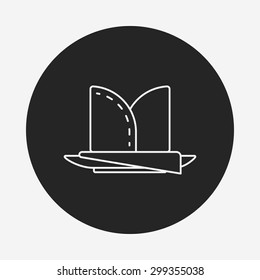 napkin line icon