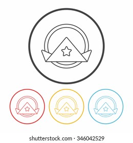 napkin line icon