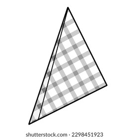 napkin line vector illustration,isolated on white background,top view