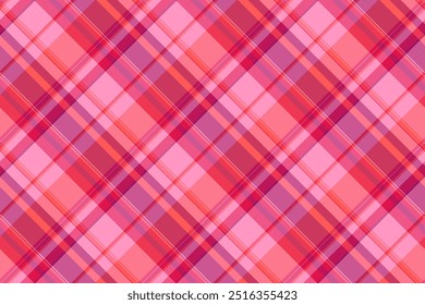 Tecido de textura de padrão de guardanapo, tecido revestido sem emenda orgulhoso. Hounds tartan vetor verificar fundo na paleta de cores vermelho e rosa.