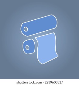 napkin roll icon, vector illustration