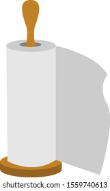 Napkin roll, illustration, vector on white background.